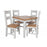 St.Ives French Grey & Oak Square Dining Table & 4 Matching Ladder Back Dining Chairs - The Furniture Mega Store 