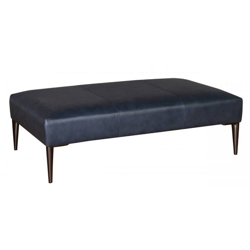 Harlow Leather Footstool - Choice Of Leather Colours & Feet - The Furniture Mega Store 