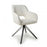 White Boucle Swivel Base Dining Chairs - Sold In Pairs - The Furniture Mega Store 