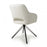 White Boucle Swivel Base Dining Chairs - Sold In Pairs - The Furniture Mega Store 