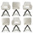 White Boucle Swivel Base Dining Chairs - Sold In Pairs - The Furniture Mega Store 