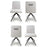 Smoke Grey Boucle Dining Chairs - Sold In Pairs - The Furniture Mega Store 
