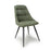 Corin Green Linen Effect Dining Chairs - Set Of 2 - The Furniture Mega Store 