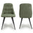 Corin Green Linen Effect Dining Chairs - Set Of 2 - The Furniture Mega Store 