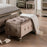 Jessica Taupe Velvet Storage Ottoman - The Furniture Mega Store 