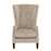 Kenya Fabric Throne Winged Accent Chair - Choice Of Legs - The Furniture Mega Store 