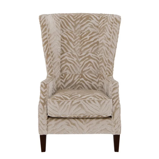 Kenya Fabric Throne Winged Accent Chair - Choice Of Legs - The Furniture Mega Store