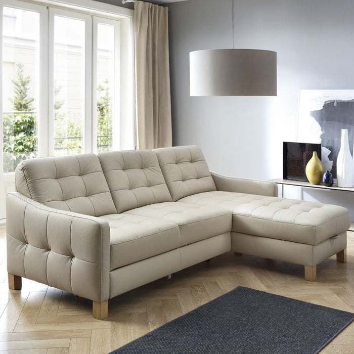 Malmo Leather Corner Chaise Sofa Bed With Storage The Furniture Mega Store