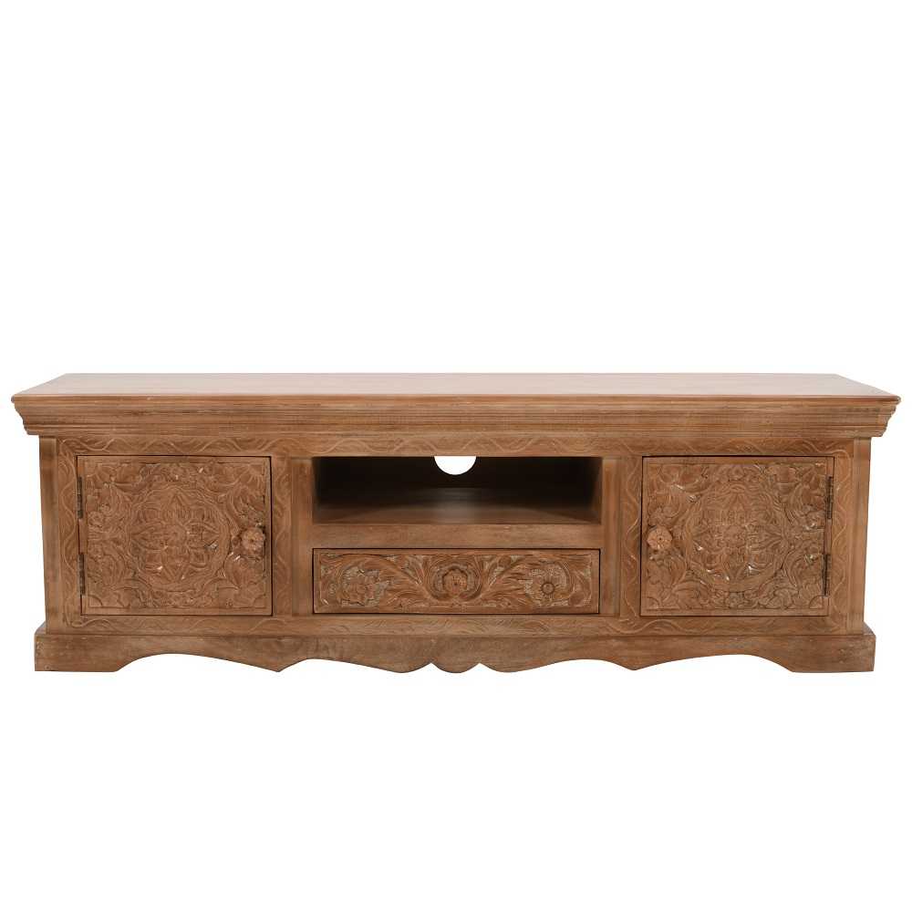 Carved tv cabinet hotsell