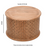 Carved Mango Wood Round Coffee Table - 70cm - The Furniture Mega Store 