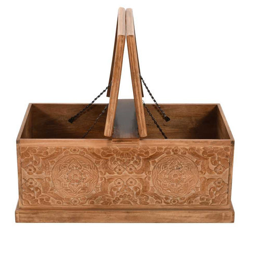 Carved Mango Wood Storage Chest - Blanket Box - The Furniture Mega Store 