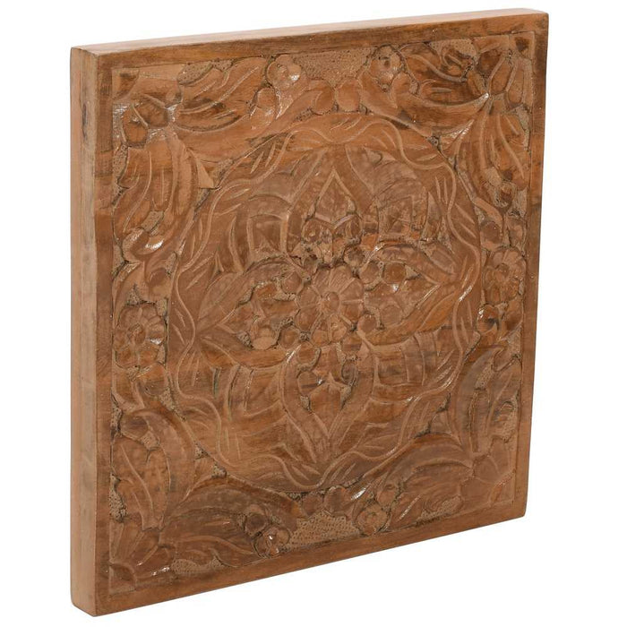 Carved Mango Wood Decorative Wall Art Panel - The Furniture Mega Store 