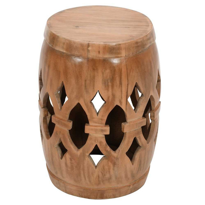 Carved Mango Wood Side Table - The Furniture Mega Store 