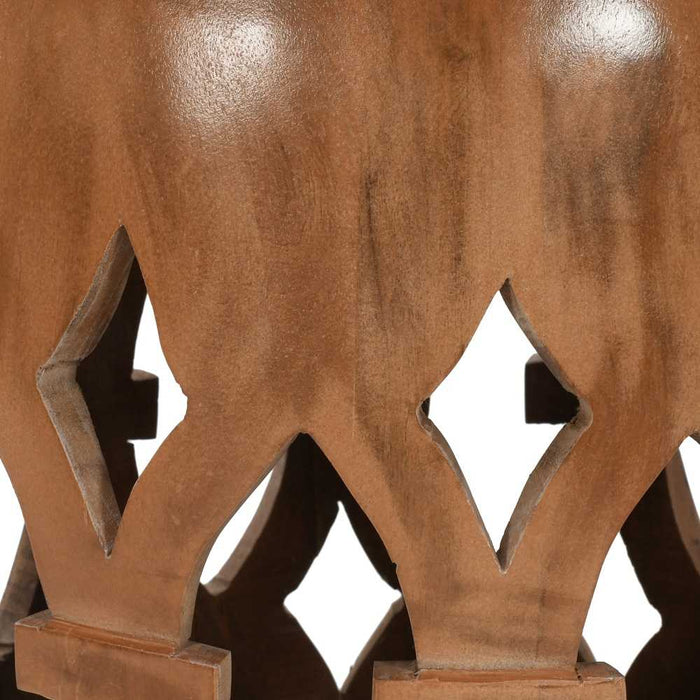 Carved Mango Wood Side Table - The Furniture Mega Store 