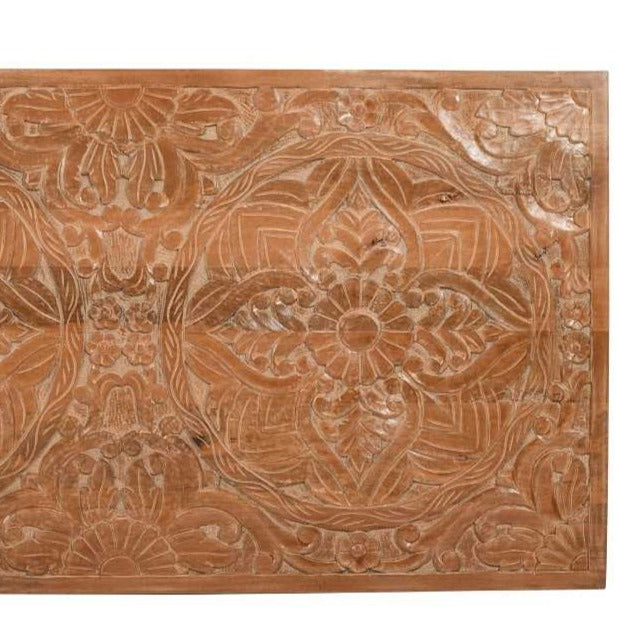 Carved Mango Wood Extra Large Decorative Wall Art Panel - 150cm - The Furniture Mega Store 