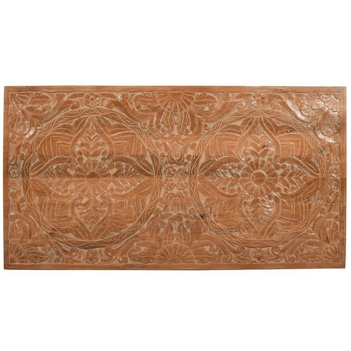 Carved Mango Wood Extra Large Decorative Wall Art Panel - 150cm - The Furniture Mega Store 