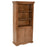 Carved Mango Wood Large Bookcase With Cupboard - The Furniture Mega Store 