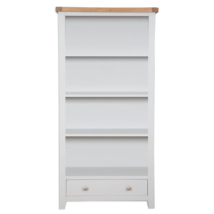 St.Ives French Grey & Oak Large Bookcase - The Furniture Mega Store 