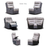 Dillon Smoke Grey Modular Fabric Recliner Sofa Collection - Various Options - The Furniture Mega Store 