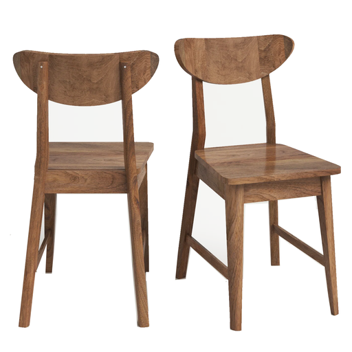 Janeiro Mango Wood Dining Chair (Sold in Pairs) - The Furniture Mega Store 