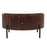 Opal Fluted Mango Wood & Marble Top 1 Drawer Round Coffee Table - 80cm - The Furniture Mega Store 