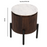 Opal Fluted Mango Wood & Marble Top Round Side Table - 35cm - The Furniture Mega Store 
