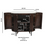 Opal Fluted Mango Wood & Marble Top Sideboard/Drinks Cabinet - 100cm - The Furniture Mega Store 