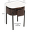 Opal Fluted Mango Wood & Marble Top 1 Drawer Side Table - 45cm - The Furniture Mega Store 