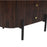 Opal Fluted Mango Wood & Marble Top Wide Chest Of 5 Drawers - The Furniture Mega Store 