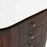 Opal Fluted Mango Wood & Marble Top Wide Chest Of 5 Drawers - The Furniture Mega Store 