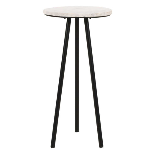 Opal Marble Top Minimalist Side Table - 30cm - The Furniture Mega Store 