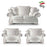 Pendragon Italian Leather 2 Seater Sofa & x2 Armchairs Set - The Furniture Mega Store 