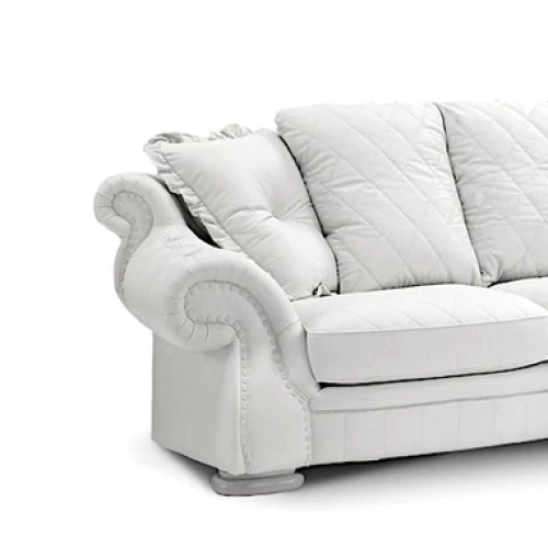 Pendragon Italian Leather 3 Seater & 2 Seater Sofa Set - Choice Of Leathers & Optional Swarovski Crystal Buttons - The Furniture Mega Store 