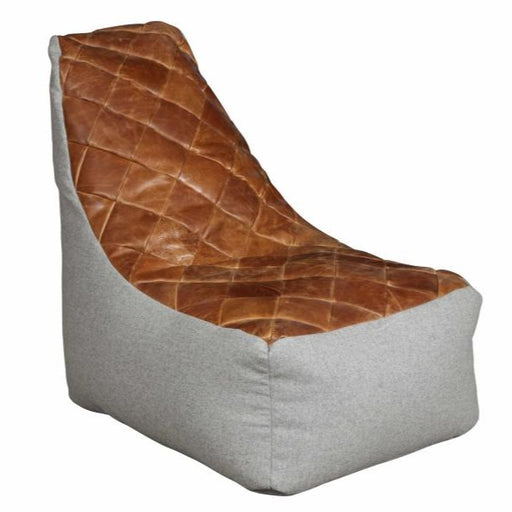 Vintage Leather Bean Bag Pod Chair - The Furniture Mega Store 