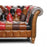 Alderley Vintage Leather & Harris Tweed Patchwork Chesterfield Sofa - The Furniture Mega Store 