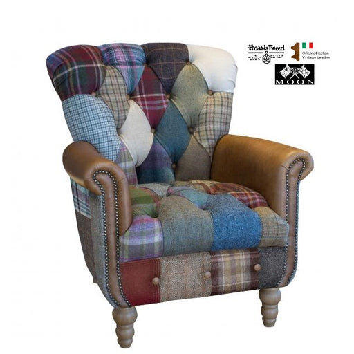 Harlequin Patchwork Chesterfield Chair - The Furniture Mega Store 