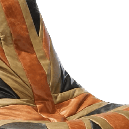 Union Jack Vintage Leather Bean Bag Pod Chair - The Furniture Mega Store 