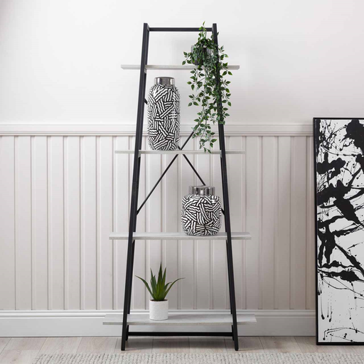 Black & White Abstract Waves Decorative Storage Jar - 38.1cm - The Furniture Mega Store 