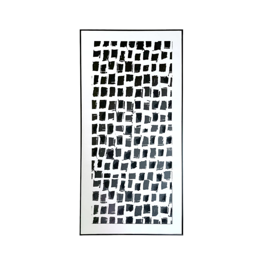 Framed Black & White Abstract Canvas - 72cm x 142cm - The Furniture Mega Store 