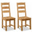 Sailsbury Solid Oak Ladder Back Dining Chair with Wooden Seat (Set Of 2) - The Furniture Mega Store 