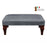 Vintage Leather Small Banquet Footstool - Choice Of Leather & Leg Finishes - The Furniture Mega Store 