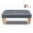 Vintage Leather Small Banquet Footstool - Choice Of Leather & Leg Finishes - The Furniture Mega Store 