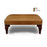 Vintage Leather Small Banquet Footstool - Choice Of Leather & Leg Finishes - The Furniture Mega Store 