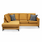 Darcy Velvet Corner Chaise Sofa - Choice Of Colours - The Furniture Mega Store 