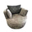 Morland Fabric Cuddle, Swivel Armchair & Footstool Set -  Choice Of Fabrics - The Furniture Mega Store 