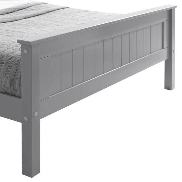 Tito High Foot End 4"6 Double Bed - Light Grey - The Furniture Mega Store 