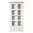 St.Ives White Painted & Oak 2 Door Glazed Display Cabinet - The Furniture Mega Store 
