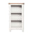 St.Ives White Painted & Oak Small Bookcase/Dvd Rack - The Furniture Mega Store 