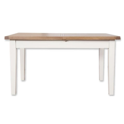 St.Ives White Painted & Oak 1.2 Extendable Dining Table - The Furniture Mega Store 