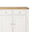 St.Ives White Painted & Oak 3 Door 3 Drawer Large Sideboard - The Furniture Mega Store 